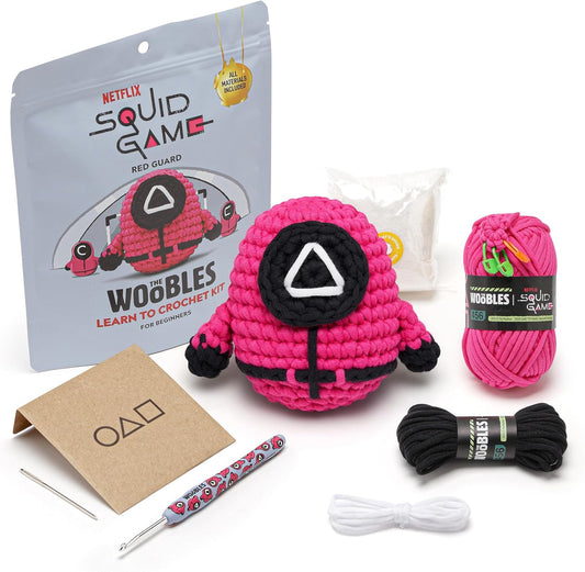 The Woobles Beginners Crochet Kit for Squid Game Characters