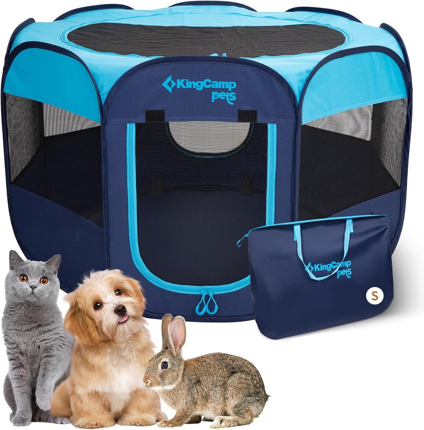 Portable Dog Playpen for Indoor and Outdoor Use - KingCamp