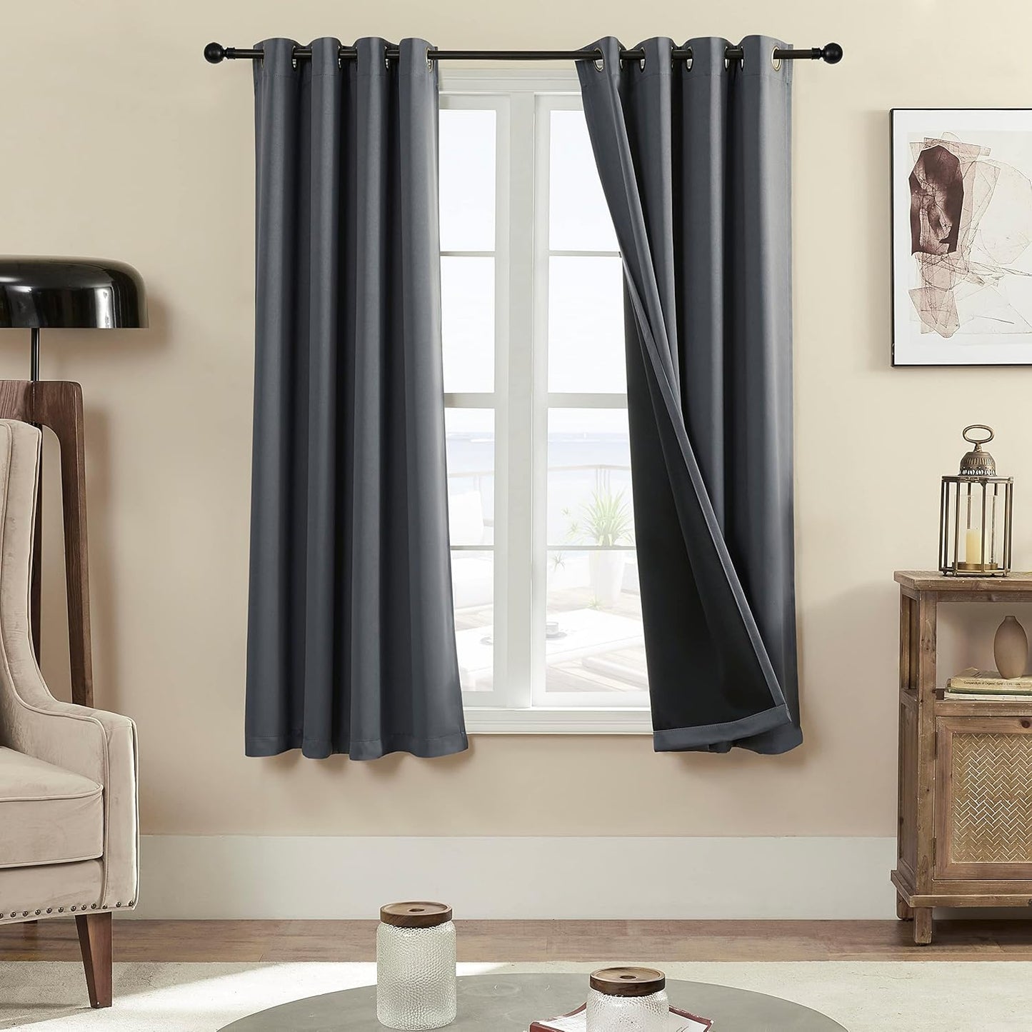 Rutterllow 100% Blackout Curtains for Total Light Control