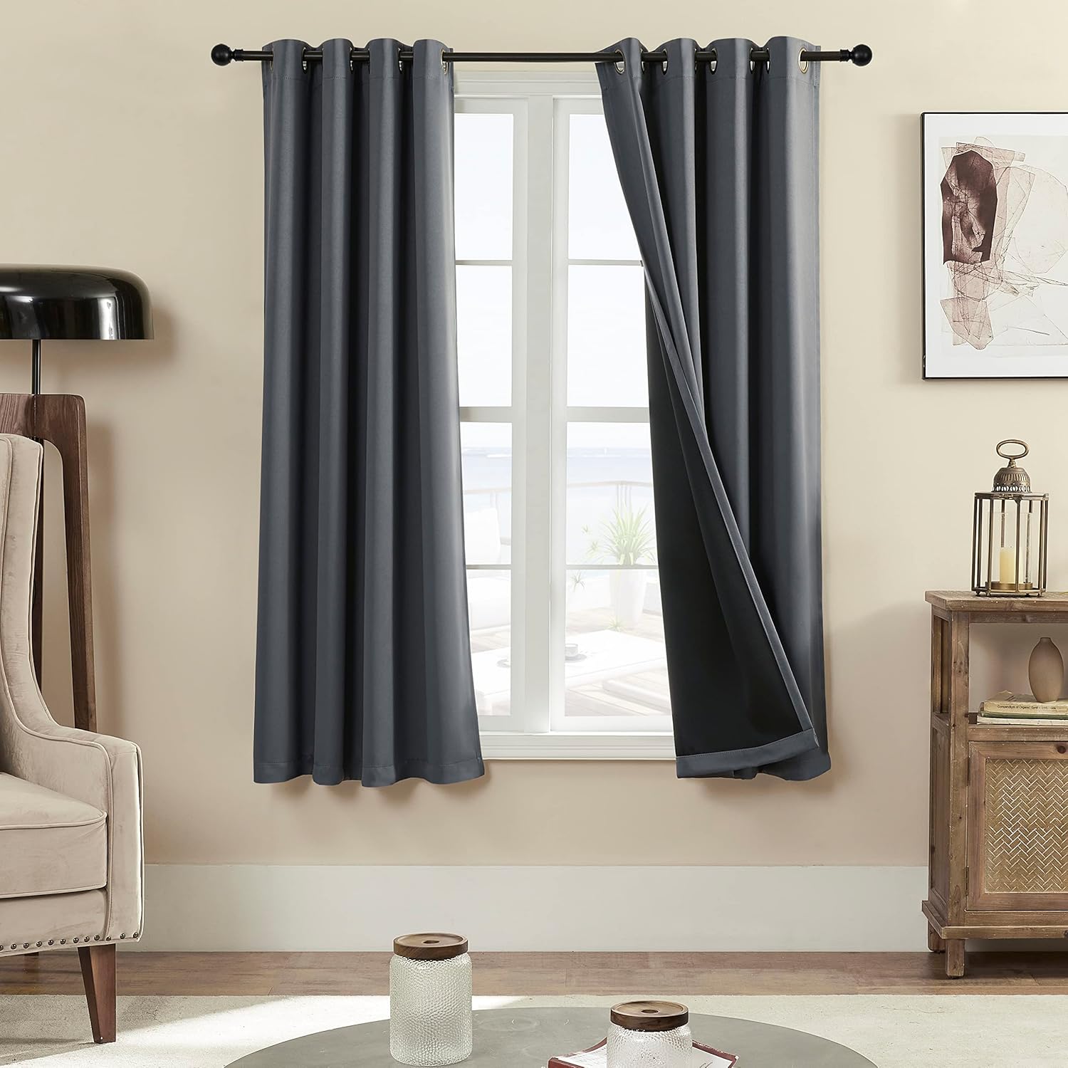 Rutterllow 100% Blackout Curtains for Total Light Control
