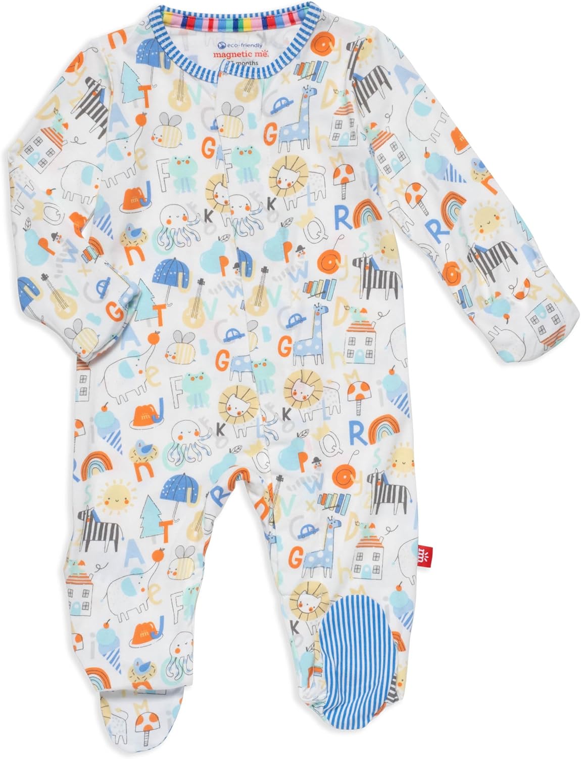Magnetic Me Boys Modal Baby Footie Pajamas for Easy Dressing