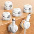 6Pack Cord Organizer with 360 Rotatable Clips - Tidy Desk & Nightstand