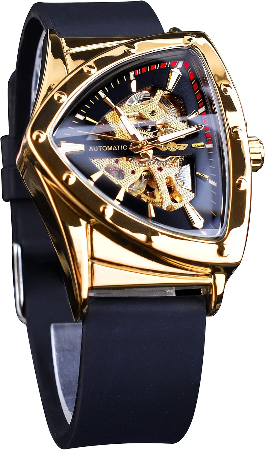 FORSINING Triangle Dial Men's Skeleton Watch