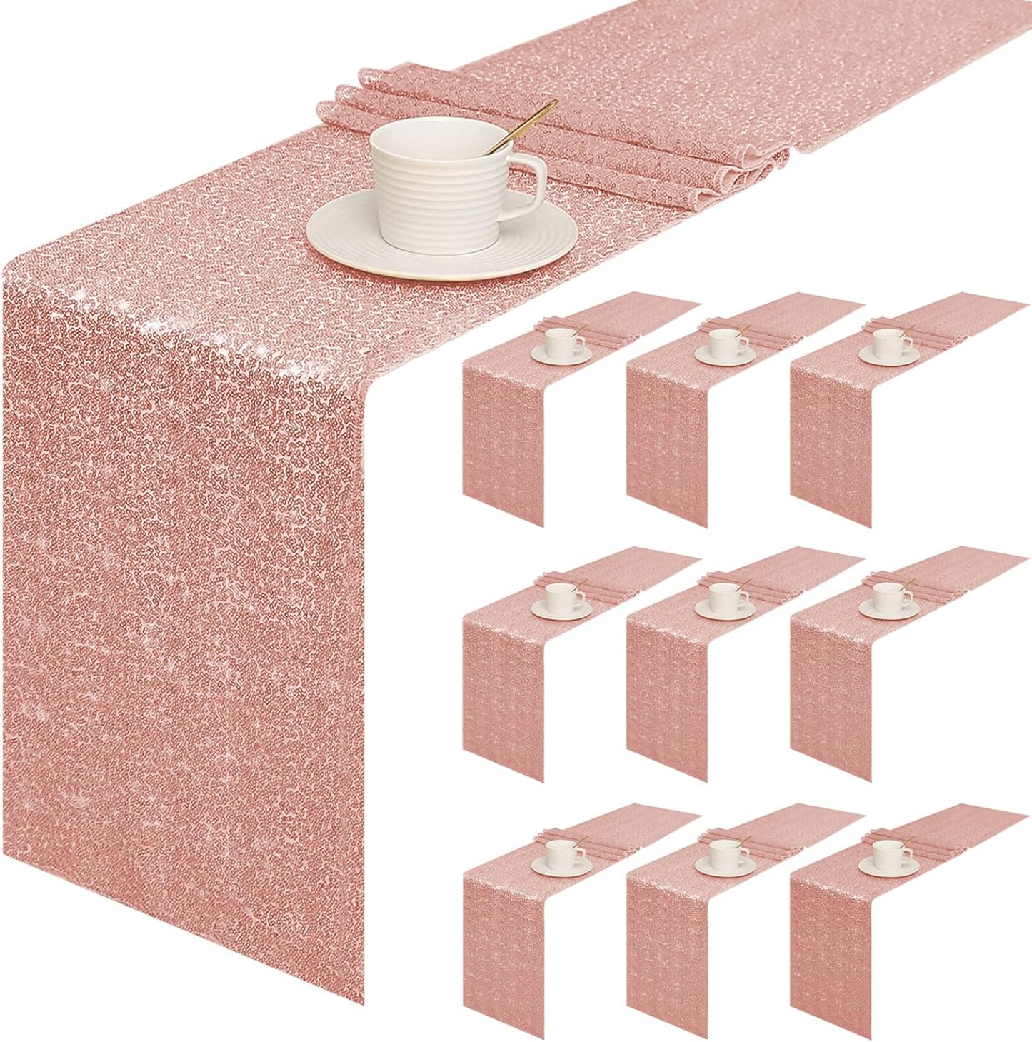 Sequin Table Runner 12 x 72 in for Parties and Weddings