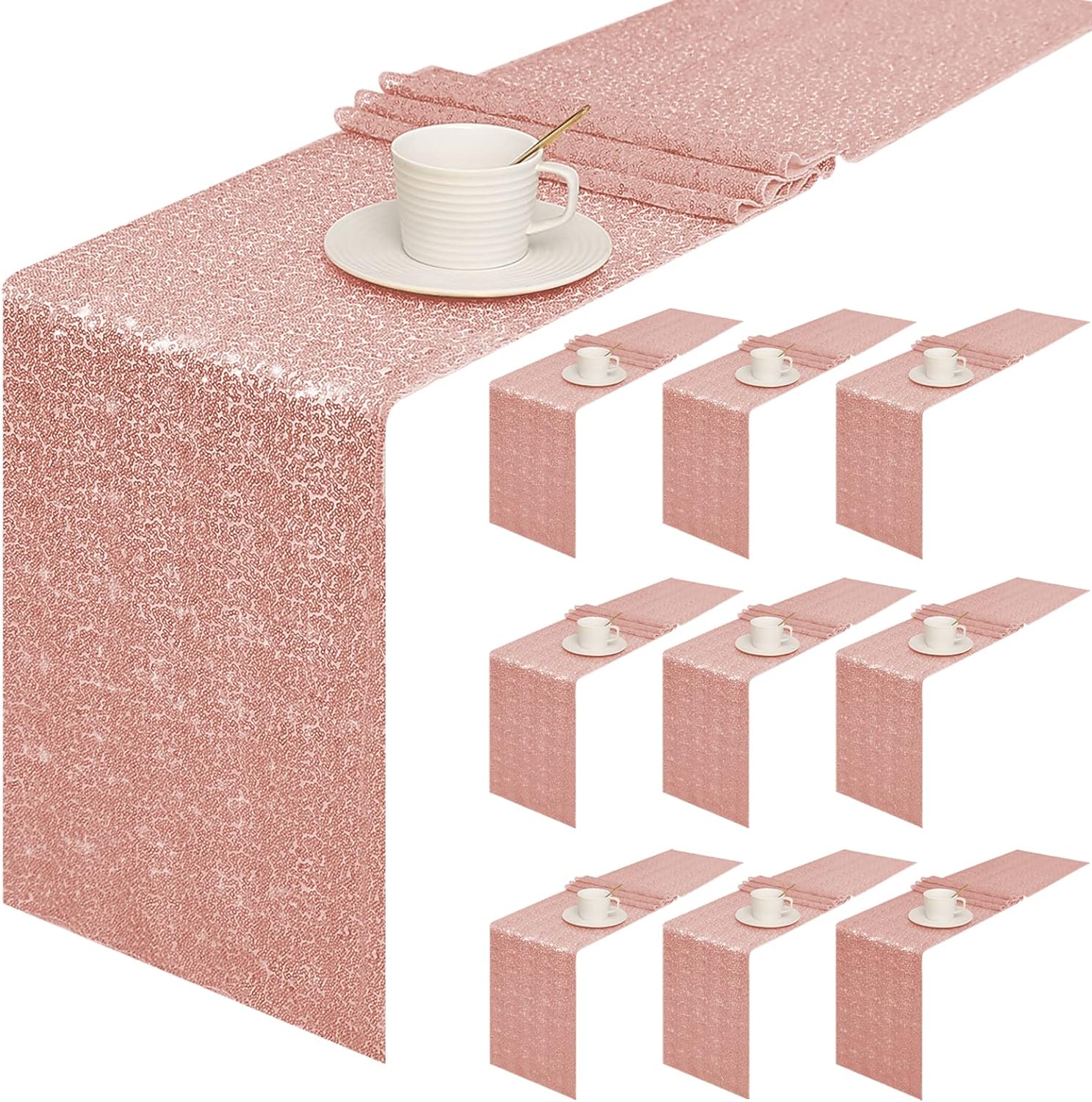 Sequin Table Runner 12 x 72 in for Parties and Weddings