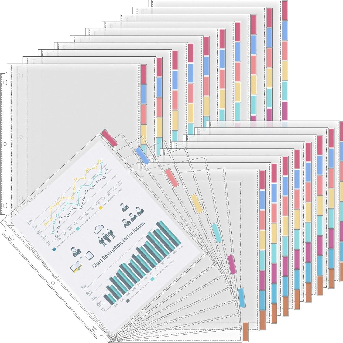 ReliThick 20 Set of 160 Clear Sheet Protectors for Binders