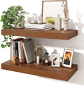 Axeman 24in Floating Shelves 2 Pack - Rustic Walnut Storage