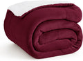 Bedsure GentleSoft Sherpa Fleece Throw Twin Size - Thick and Warm