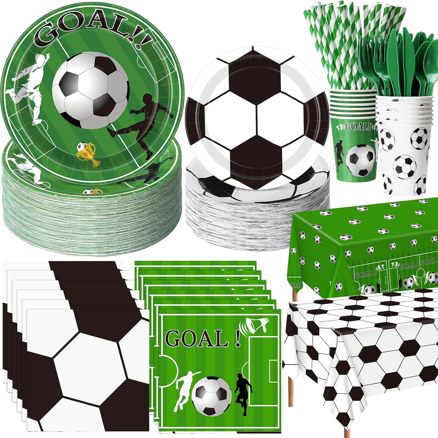 452 Pcs Soccer Party Decorations for 50 Guests - Perfect Set