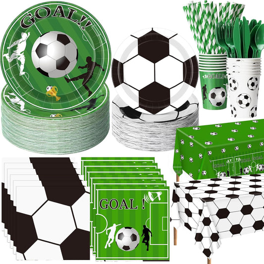 452 Pcs Soccer Party Decorations for 50 Guests - Perfect Set