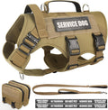 Tactical Dog Harness Molle Vest for Large Dogs - No Pull Control