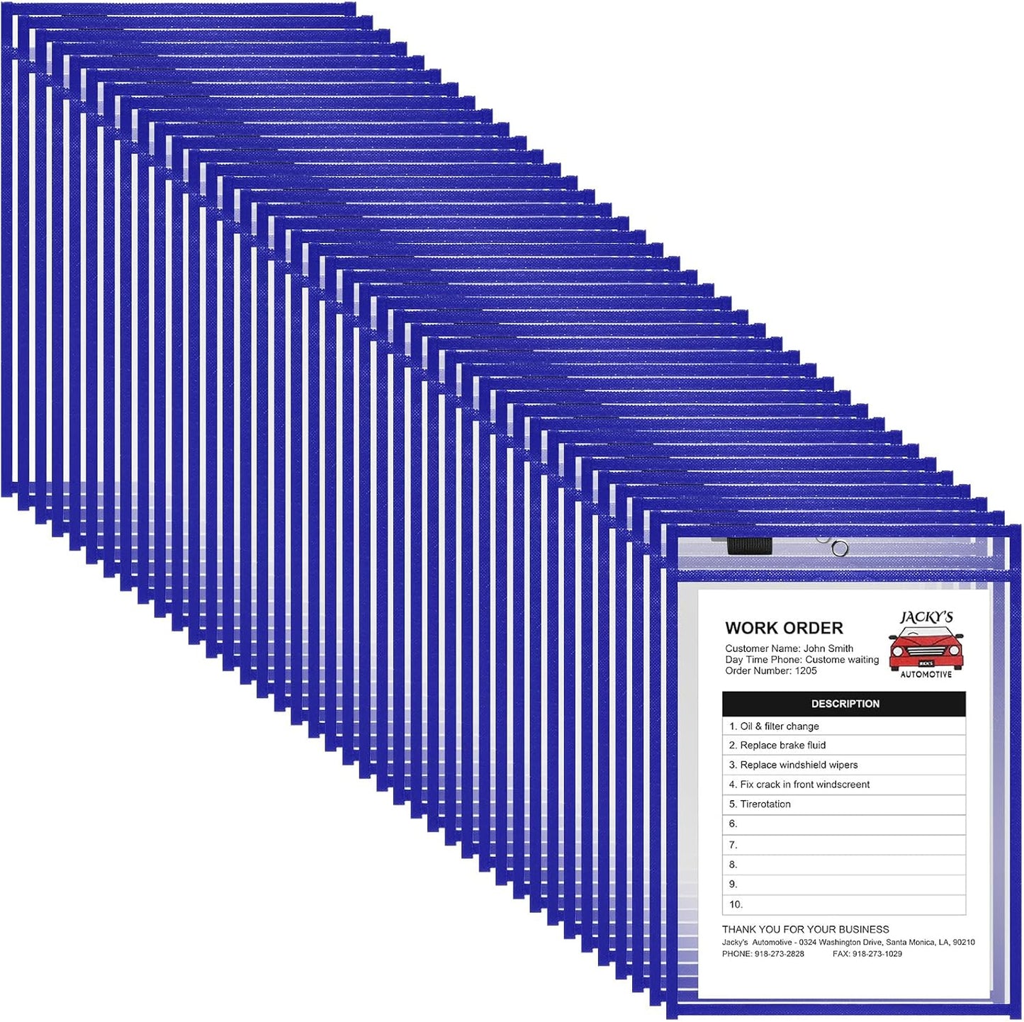 Nezyo Dry Erase Pockets for Classroom and Job Ticket Holders