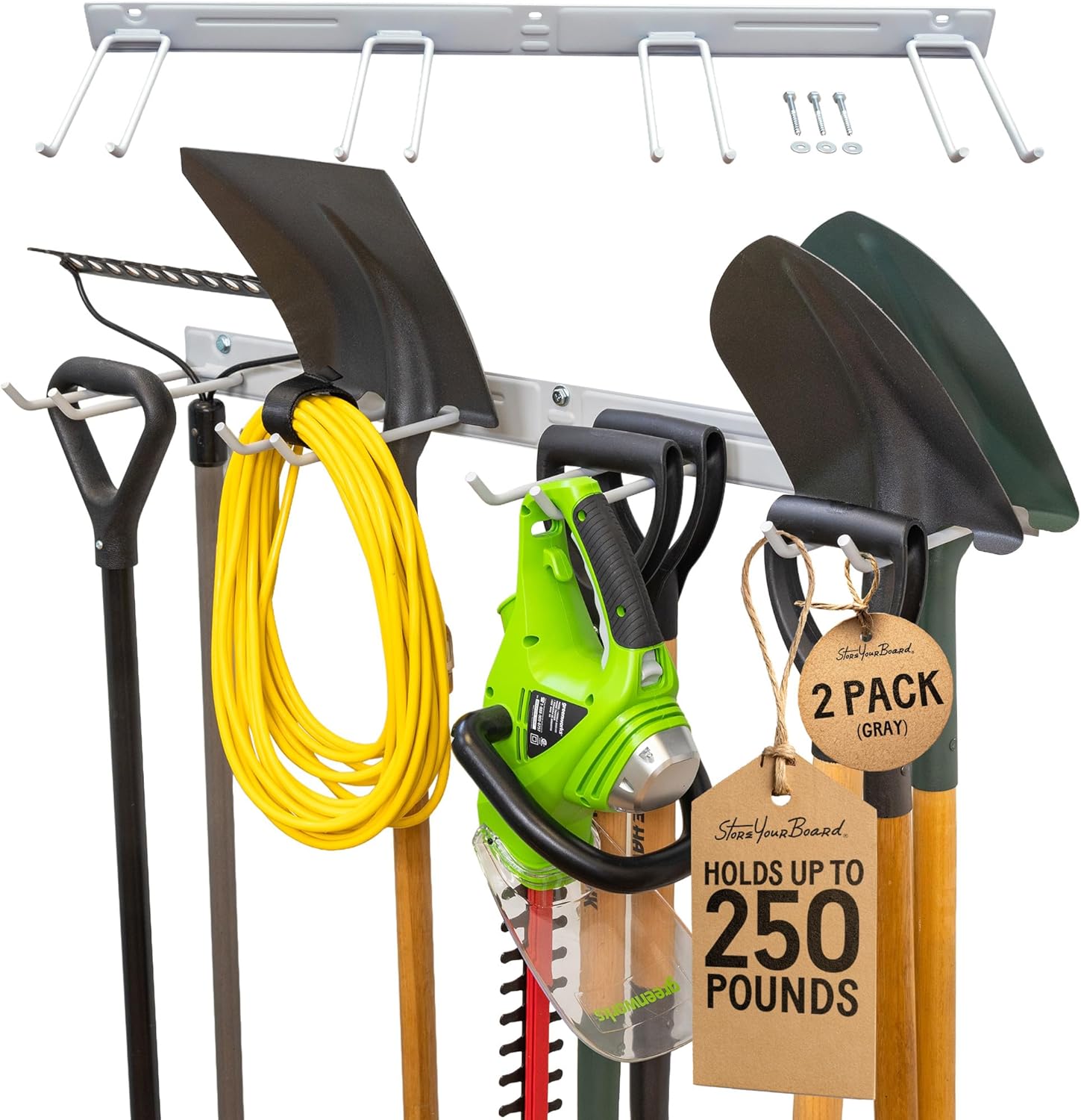 Heavy-Duty Steel Wall-Mounted Rack for Garage Tool Storage
