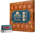 Bearchop Square Acacia Wood Cutting Board 14x14x1.25 in - Reinforced