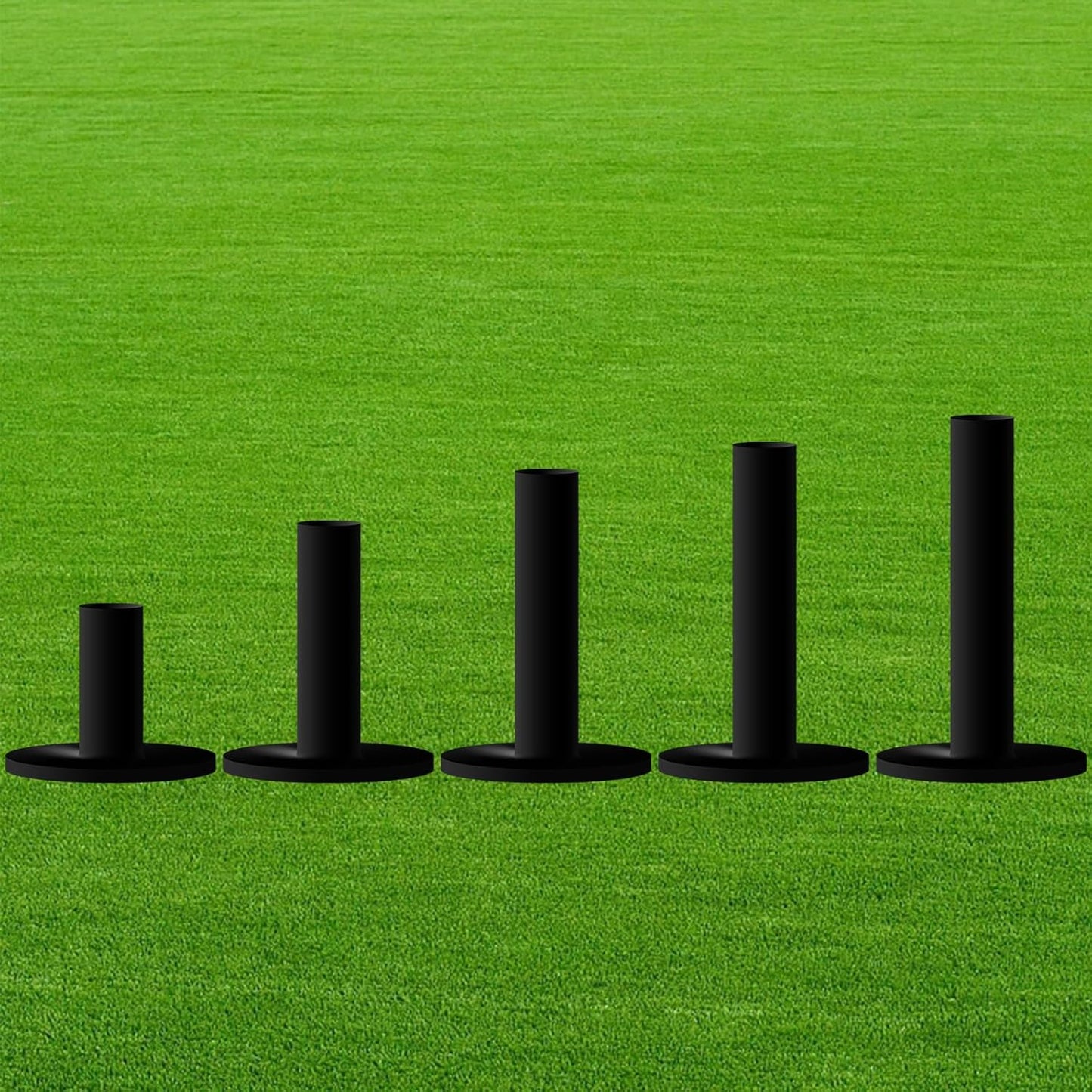 5-Pack FINGER TEN Rubber Golf Tees: Custom Practice Mat Fit