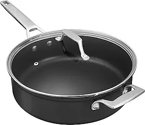 MsMk Nonstick Deep Frying Pan - 5 Quart Saute Pan with Lid