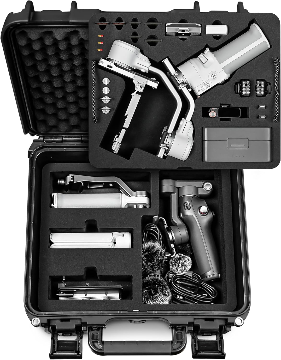 Lekufee Waterproof Hard Carrying Case for DJI RS 4 Mini and More