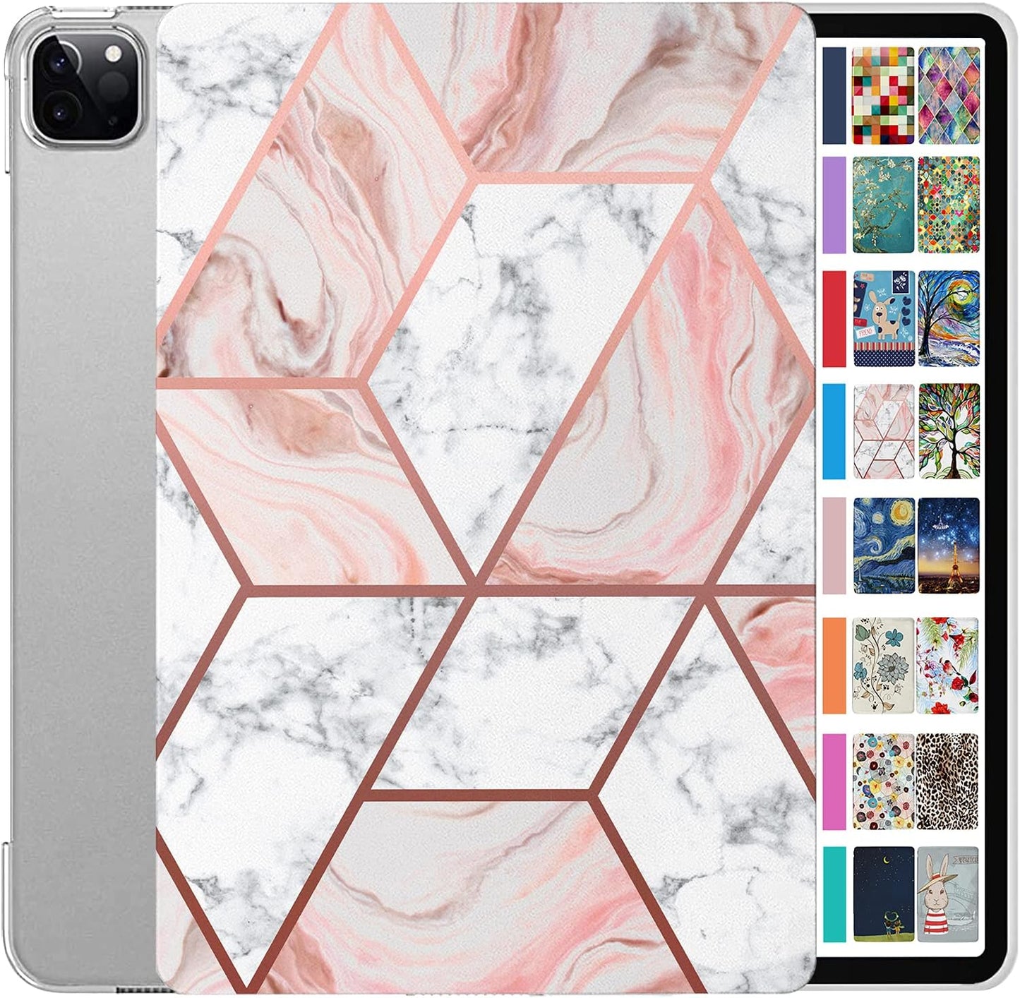 DuraSafe iPad PRO 11 Inch Case - Slim Hard Shell Marble Pink
