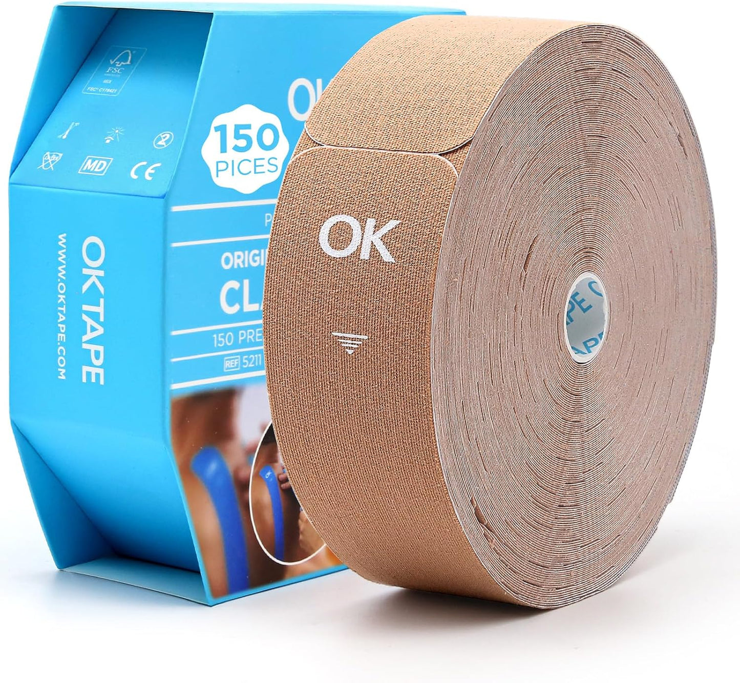 OK TAPE Kinesiology Tape Pre Cut Strips for Athletic Support