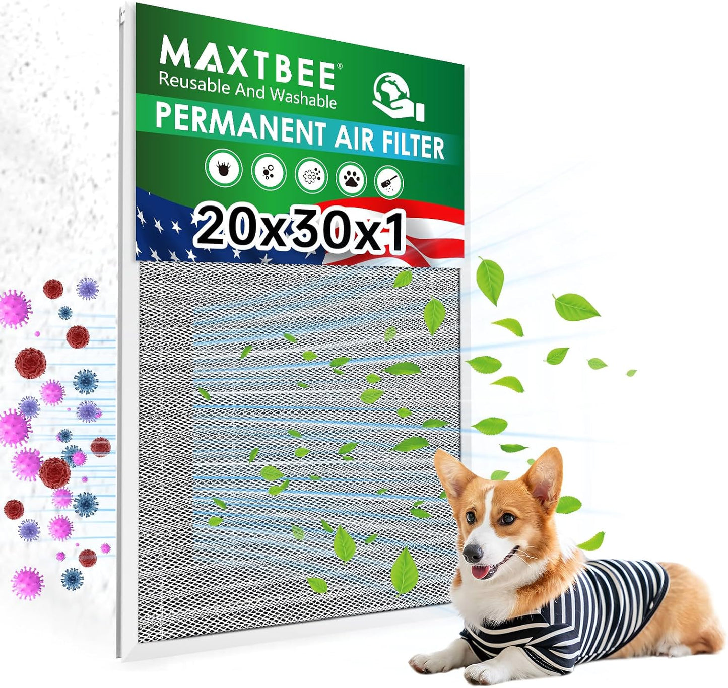 20x30x1 Electrostatic Air Filter for Healthier Home or Office