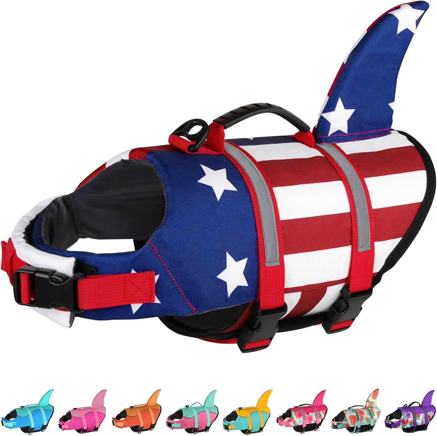 Dogcheer Dog Life Jacket Shark for Safe Water Adventures