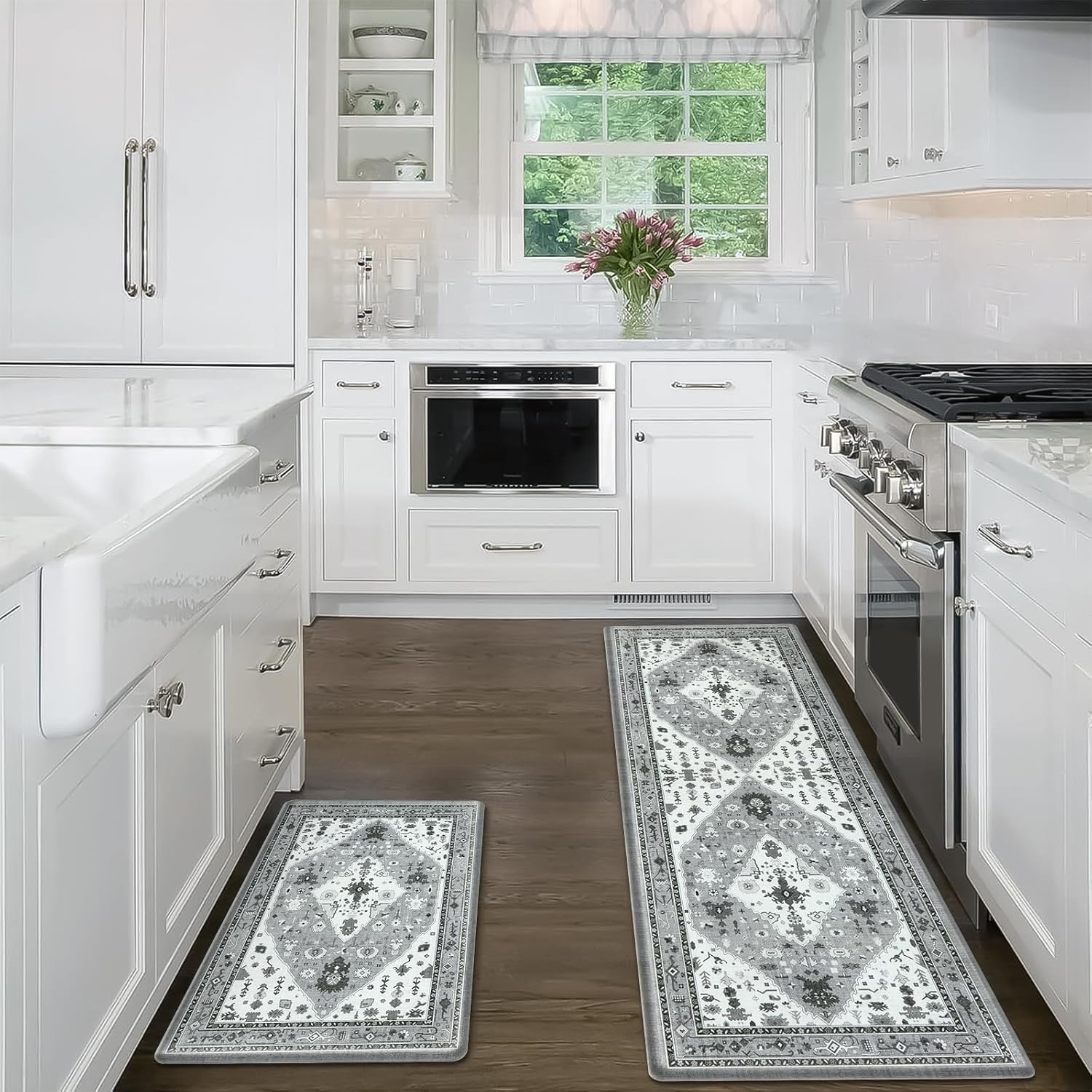 Collive Boho Anti Fatigue Kitchen Mats Set for Comfort and Style