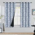 Blackout Floral Curtains 54 in Length - Full Light Blocking Drapes