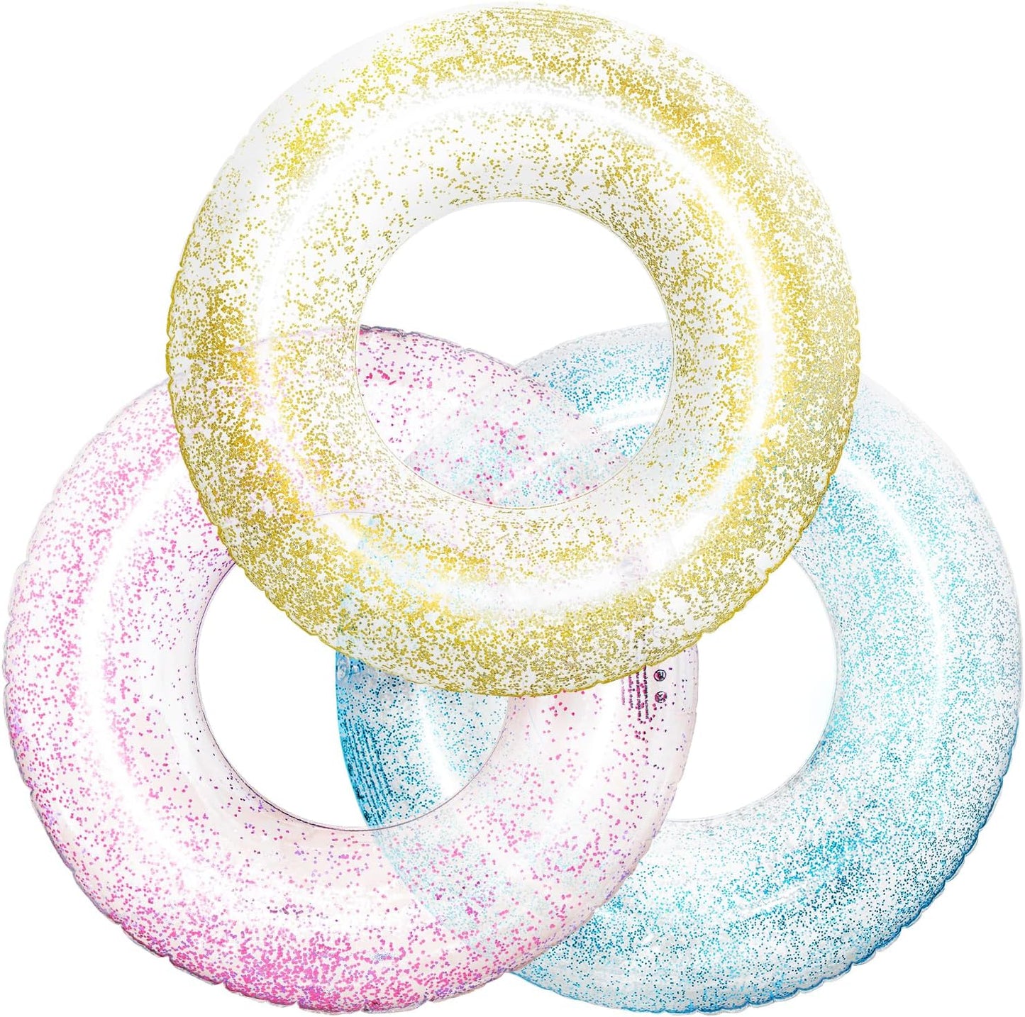 Polita Pool Float for Kids and Adults - Glitter Confetti Tube