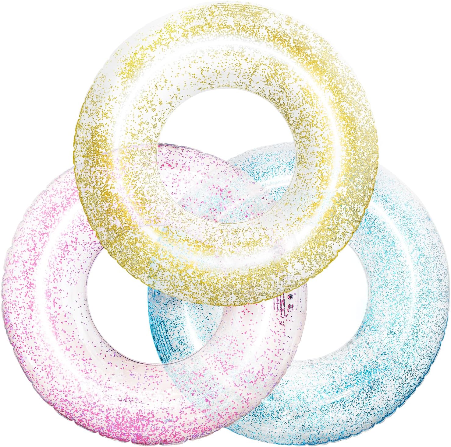 Polita Pool Float for Kids and Adults - Glitter Confetti Tube