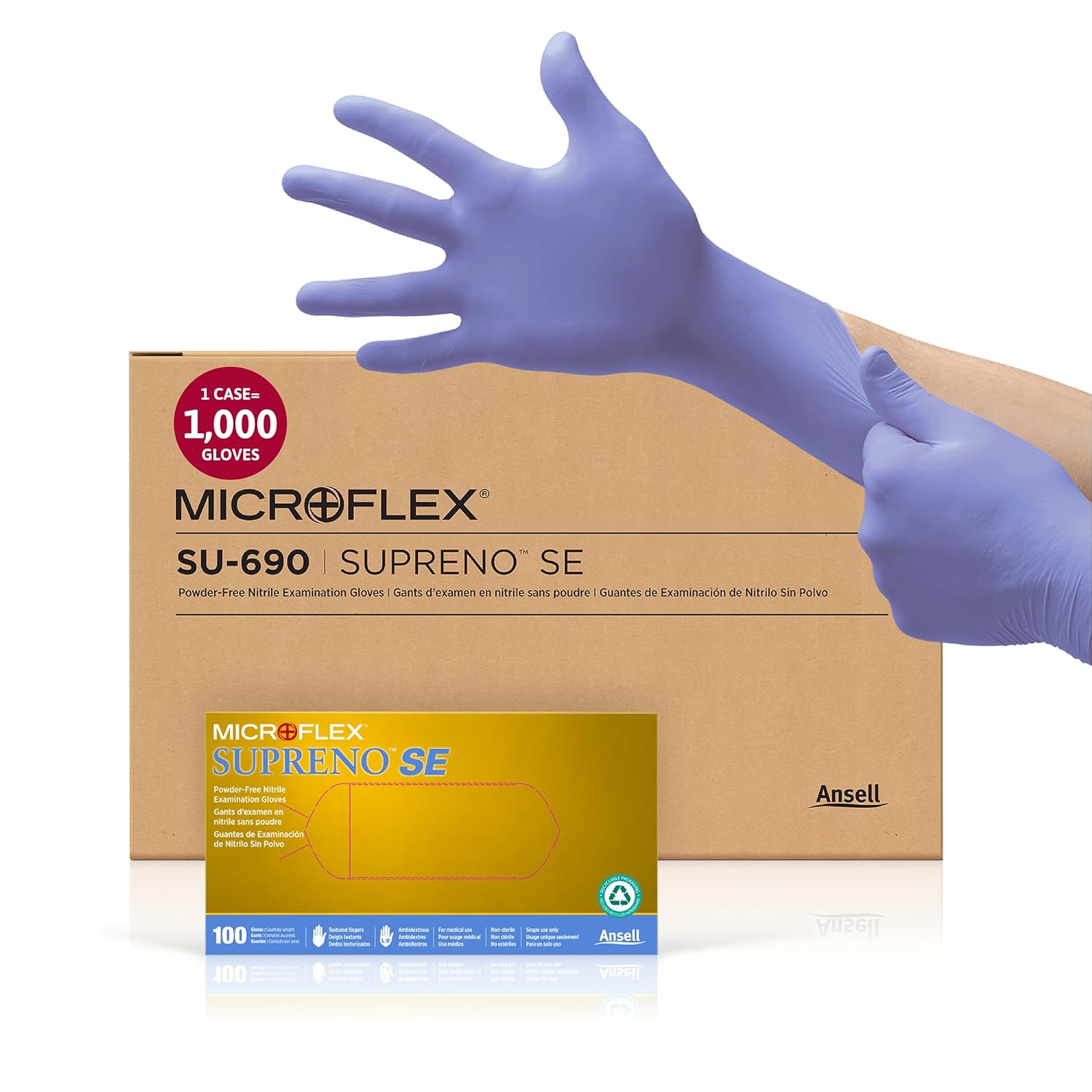 Microflex SU-690 Disposable Nitrile Gloves by Ansell