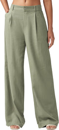 Willit Women's Linen Pants Wide Leg Work Dress Pants (Style WN34)