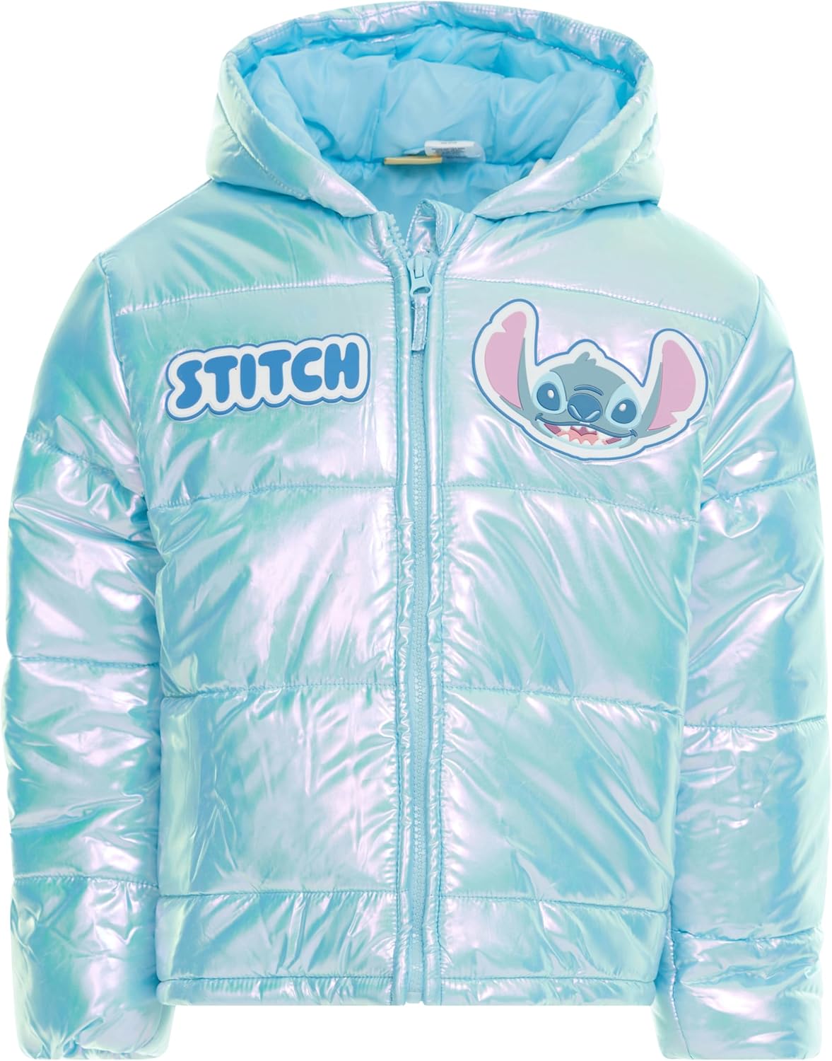 Disney Lilo & Stitch Girls Zip Up Puffer Jacket for Kids