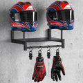 Helmet Rack Wall Mount Motorcycle Helmet Holder - Space Saving 2 Pack