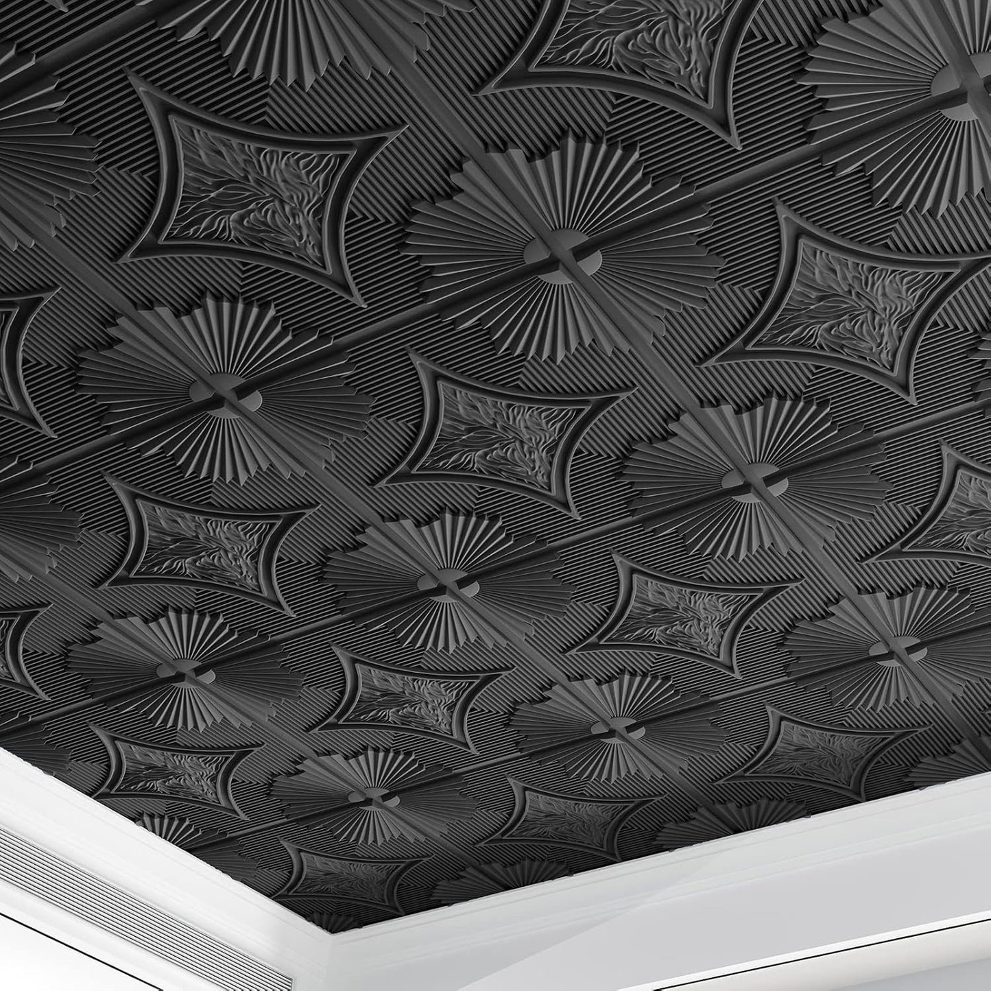 Art3d Drop Ceiling Tiles 24x24 in Black for Stylish Decor
