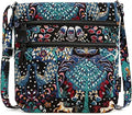 Vera Bradley Cotton Triple Zip Hipster Crossbody Purse - Organized