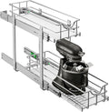 WelFurGeer 2-Tier Kitchen Cabinet Pullout Shelf Organizer - Soft Close
