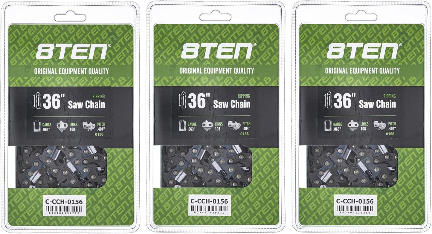8TEN Ripping Chainsaw Chain 36 Inch for Stihl 084 088 MS 880