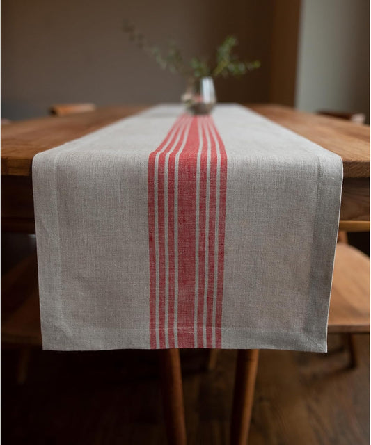 Pure Linen Table Runner 14 x 108 Inch for Stylish Dining Decor