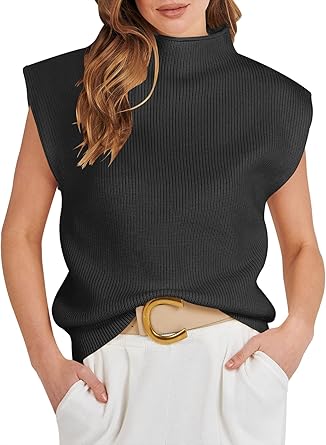 Caracilia Women's Sleeveless Sweater Vest for Trendy Spring Style