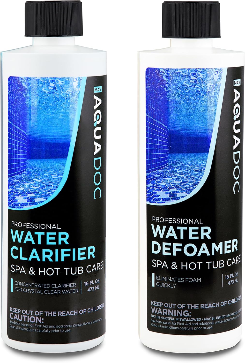 AquaDoc Spa Clarifier & Defoamer Kit for Hot Tubs - 32oz