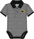 Creative Knitwear College Baby Striped Polo Bodysuit - Team Logo Sets