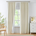 Ivory Pearl Bailey Pinch Pleat Blackout Curtain Panels 84 in