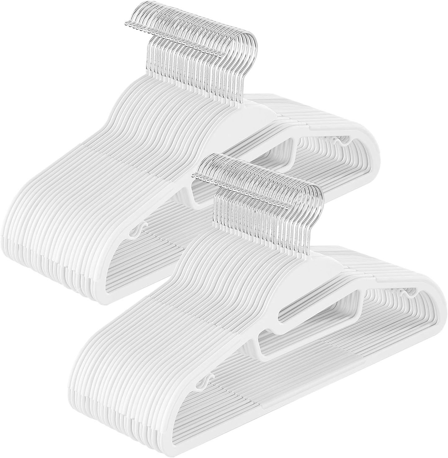 Heavy-Duty Plastic Coat Hangers with S-Shaped Opening for Space-Saving
