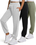 Girls Athletic Sweatpants Pack of 3 Fleece Joggers by PURE CHAMP