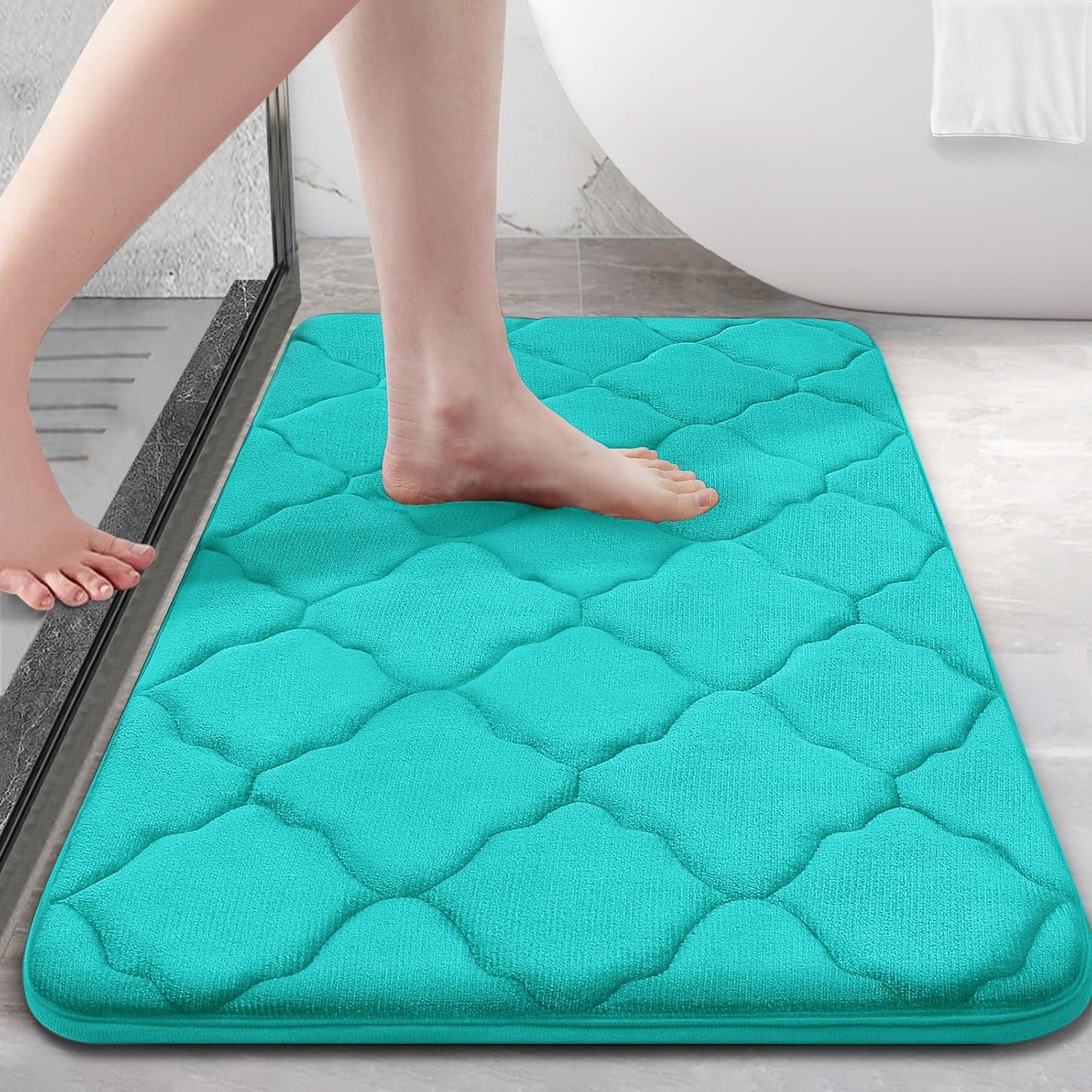 OLANLY Memory Foam Bath Mat Rug 36x24 for Luxurious Comfort