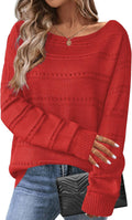 Zeagoo Womens Off The Shoulder Crochet Sweater - Soft Fall Layering