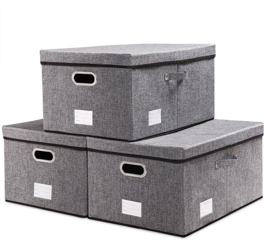 PRANDOM Storage Bins with Lids - Stylish and Functional Organizers
