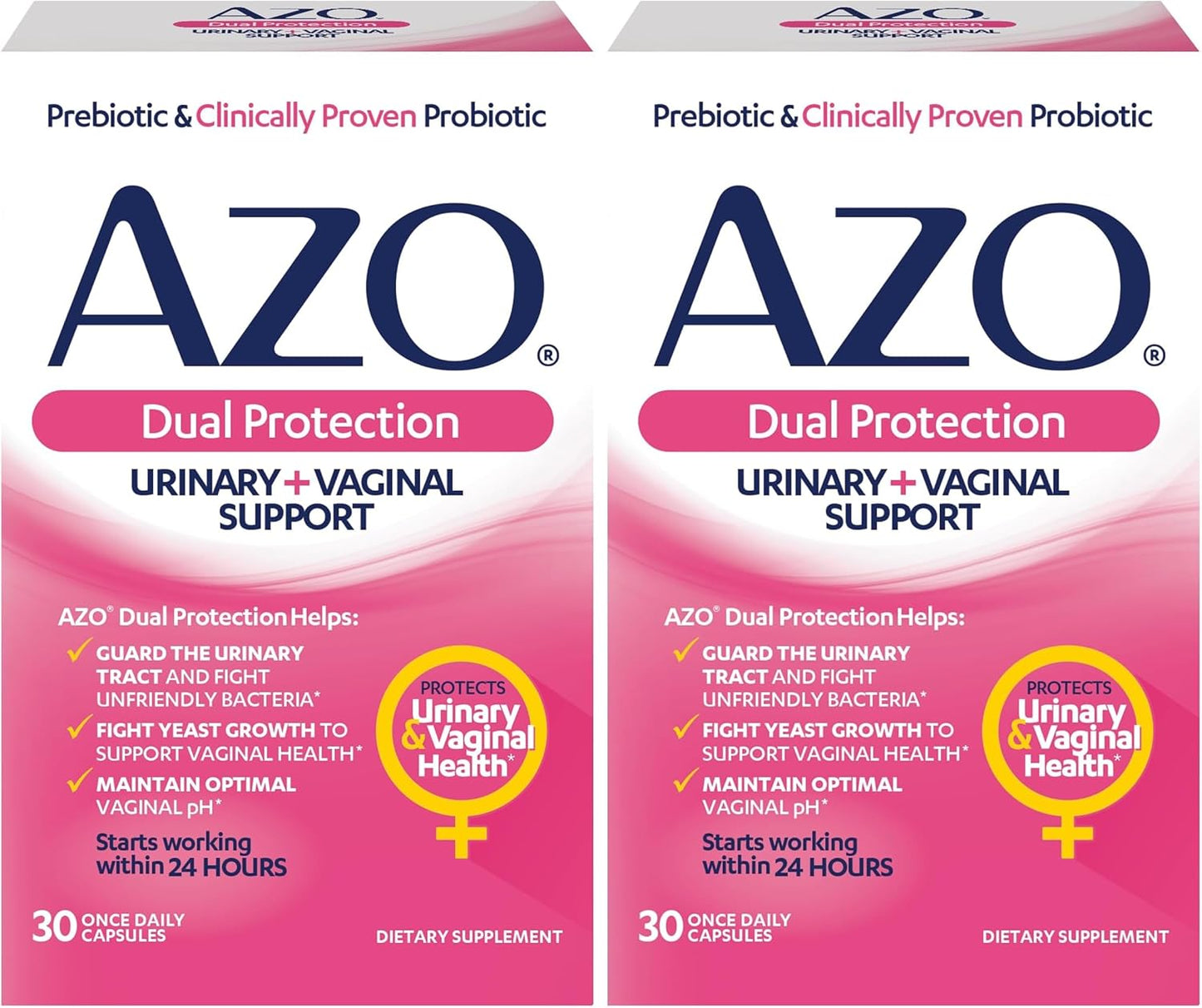 AZO Dual Protection Probiotic for Urinary and Vaginal Health