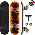 Skateboards with Colorful Flashing Wheels for Beginners - Stable 31in