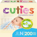 Cuties Skin Smart Newborn Diapers 200 Count - Gentle, Absorbent